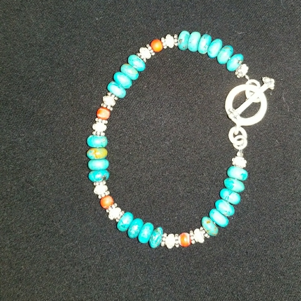 Turquoise bracelet with Sterling silver